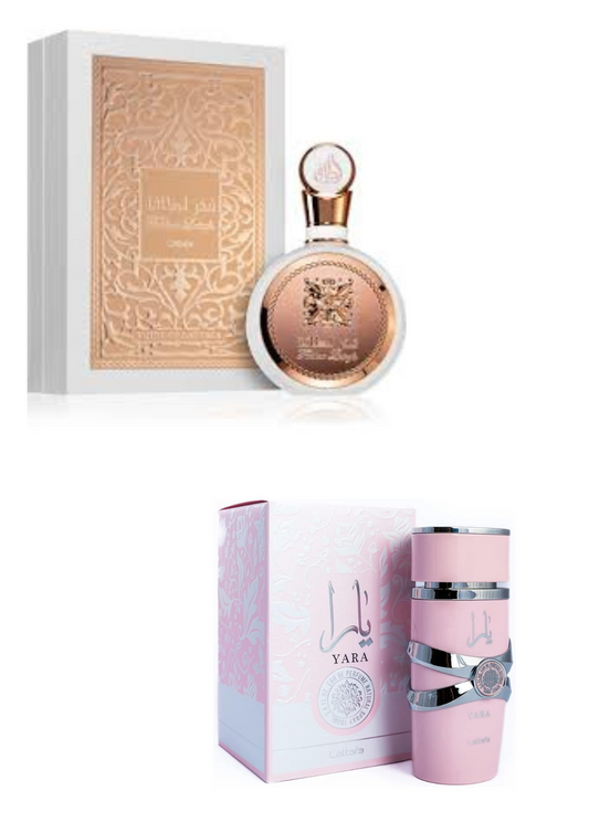 PACK LATAFFA FAKHAR ROSE + LATAFFA YARA 100 mL
